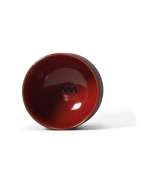 Inside the 100 ml Ember cup, glazed red